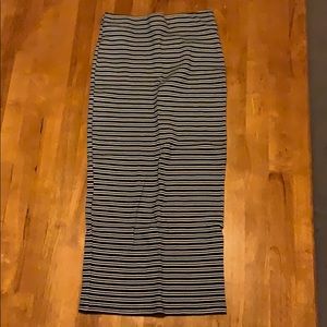 Zara striped ribbed maxi skirt